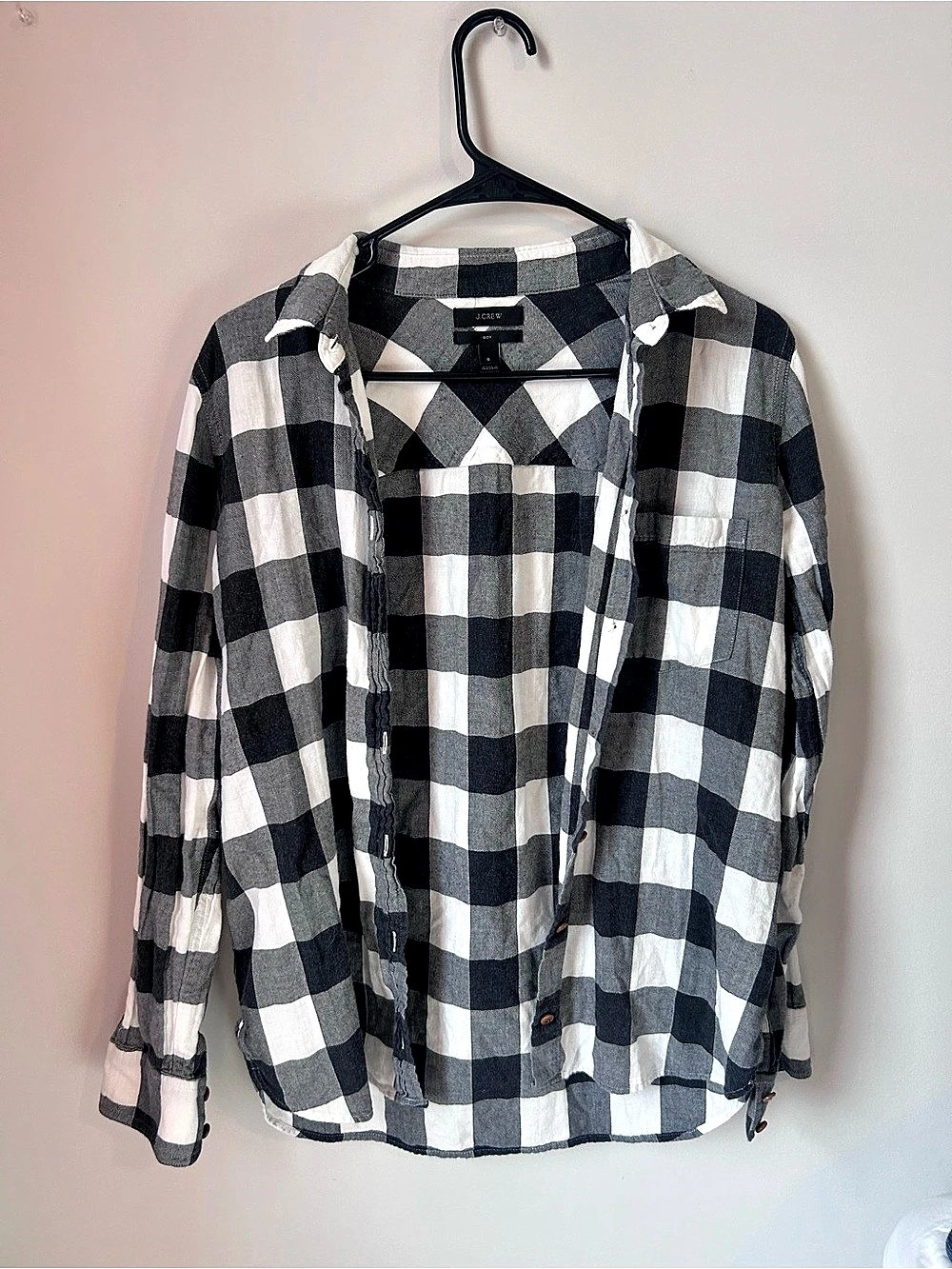 J.Crew Classic-fit Boy Shirt in Buffalo Check Checkered Button Down Shirt Black